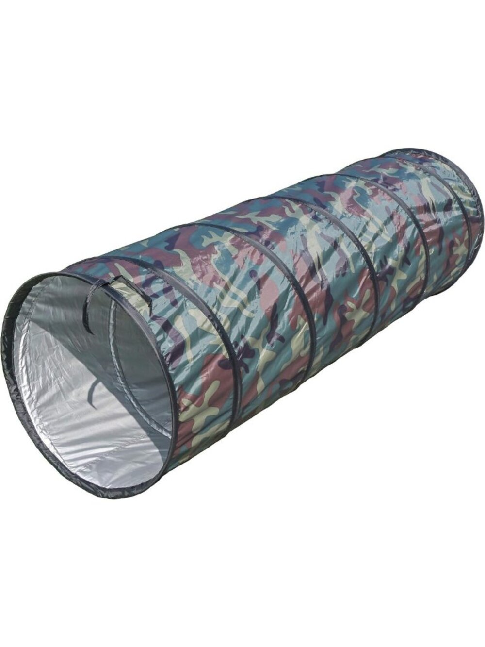 Camouflage Play Tunnel for Kids - Pop Up Indoor/Outdoor Fun, 19" Dia x 60" L